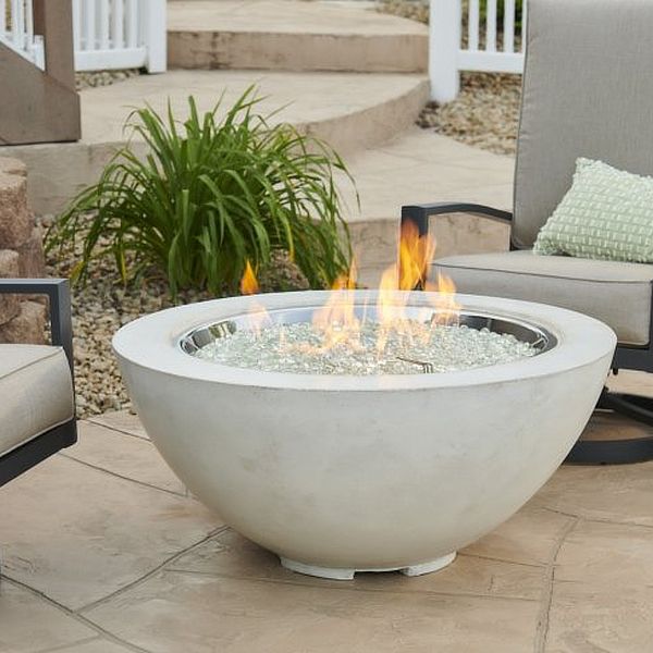Cove Round White Manual Ignition Fire Bowl - 42" image number 0