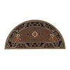 Cocoa Jardin Half Round Fireplace Hearth Rug - 44"x22" image number 0