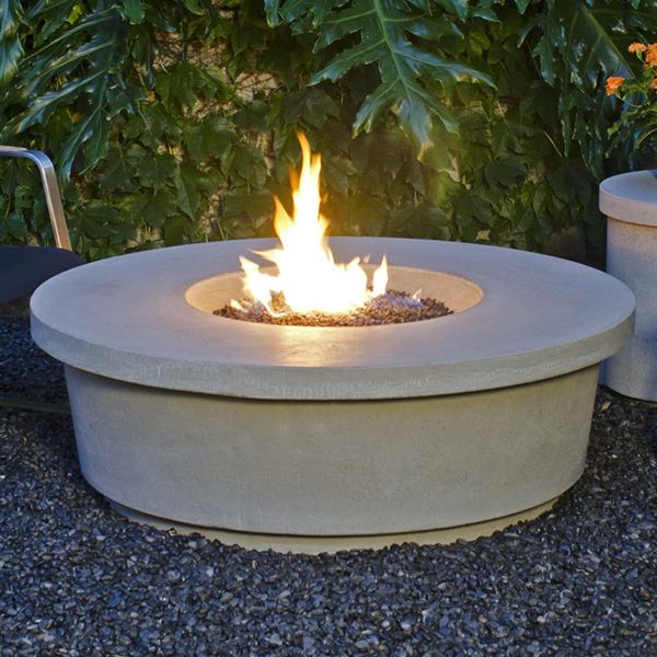 Contempo Round Gas Fire Pit Table Woodland Direct