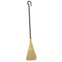 Corn Broom with Wrought Iron Hook - Long