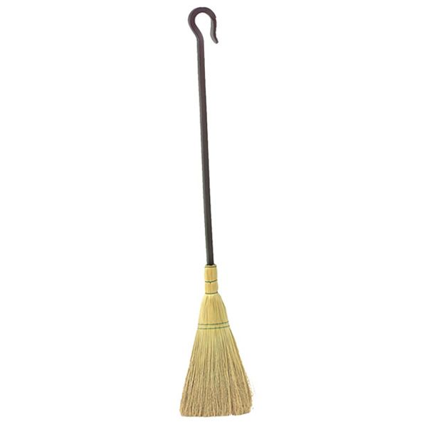 Corn Broom with Wrought Iron Hook - Long image number 0