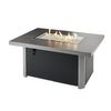 Caden Rectangular Silver and Black Gas Fire Pit Table image number 0