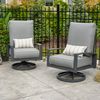 Cast Slate Lyndale Highback Swivel Rocking Chairs image number 0