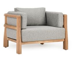 Aston Outdoor Accent Chair Natural/Gray