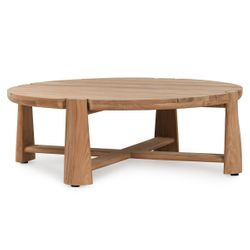 Aston Outdoor Round Coffee Table Natural - 48"