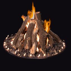Grand Canyon Round Tall Outdoor Gas Log Set