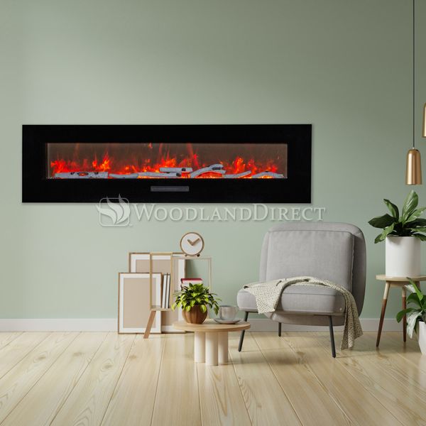 Amantii Wall Mount Linear Electric Fireplace - 100" image number 1