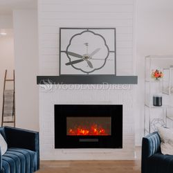 Amantii Wall Mount Square Electric Fireplace - 35"