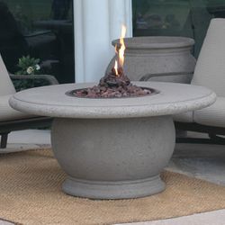 Amphora Gas Fire Pit Table with Concrete Top