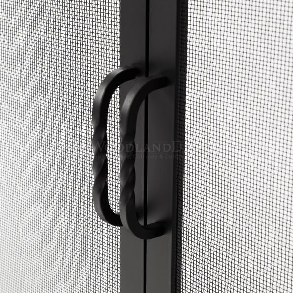Adams Mission-Style Window Pane Fireplace Door Screen - 39"W x 31"H image number 3