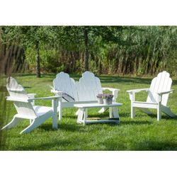 Seaside Casual 4 Piece Adirondack Classic Conversational Set