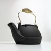 Alumina Half Kettle Humidifier with Brass Handle - Matte Black image number 0