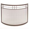 Arts and Crafts Curved Fireplace Screen - 39" x 29"