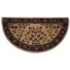 Beige with Black Hand Tufted Wool Rug - 44" x 22"