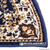 Blue Oriental Half Round Wool Fireplace Hearth Rug - 44"x22" image number 1