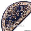 Blue Oriental Half Round Wool Fireplace Hearth Rug - 44"x22" image number 2