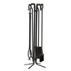 Wrought Iron Quad Stand 4 Piece Tool Set - Black image number 0