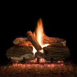 Blazed Oak See-Through Vented Gas Log Set