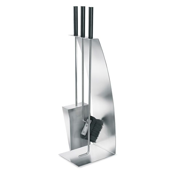 Blomus Chimo Brushed 4 Piece Stainless Steel Fireplace Set image number 0