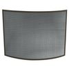 Bronze Single Panel Bowed Fireplace Screen - 41" x 31" image number 0