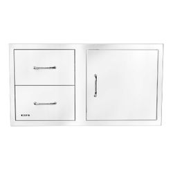 Bull Outdoor Stainless Steel 2 Drawer and Door Combo - 30"