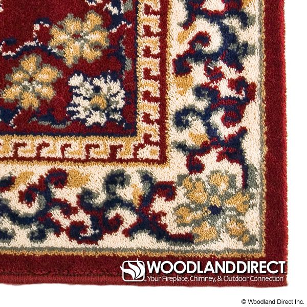 Burgundy Oriental Rectangular Wool Fireplace Rug - 44"x22" image number 1