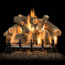Grand Canyon Arzn Weathered Oak See-Through Vented Gas Log Set