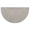 Grey Flame Half Round Polyester Fireplace Hearth Rug - 4'