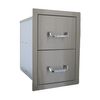 Double Stainless Steel Drawer - 15" x 22" image number 0