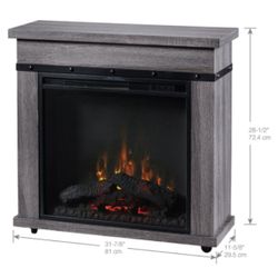 Dimplex Morgan Electric Fireplace Mantel, Charcoal Oak
