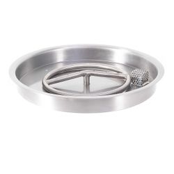 Round Stainless Steel Burner with Round Drop-In Pan