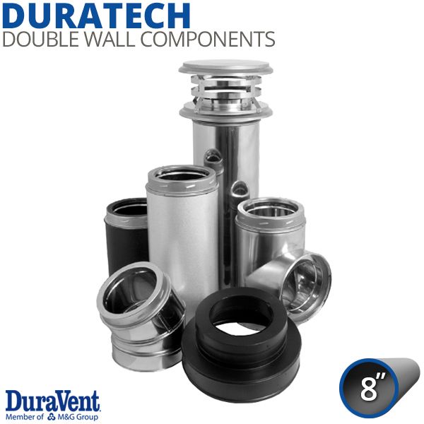 8" DuraVent DuraTech Galvanized Steel Chimney Components image number 0