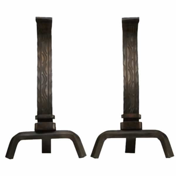 Empire Decorative Black Forged Andirons image number 0