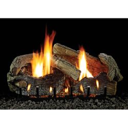 Empire Stacked Aged Oak Vented Gas Log Set