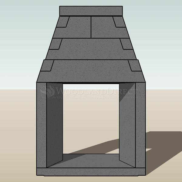 Engineered See Through Masonry Fireplace System - 36" image number 2