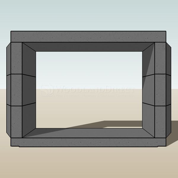 Engineered Ventless See Through Masonry Fireplace System - 48"