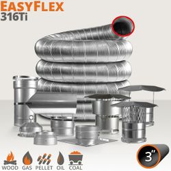 EasyFlex 316Ti Chimney Liner Components - 3"