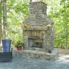 Elite Outdoor Custom Fireplace with Extended Hearth Surround image number 0