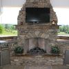 Elite Outdoor Custom Fireplace with Extended Hearth