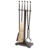 Forest Hill Fire Tool Set with Broom - Natural