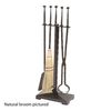 Forest Hill Fire Tool Set with Broom - Black