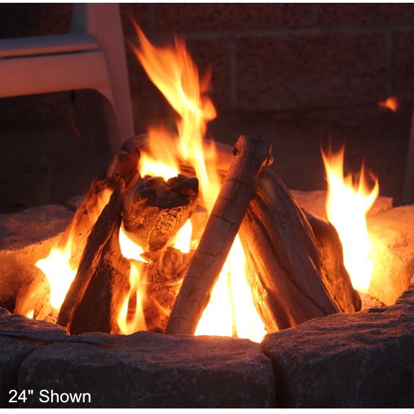 Driftwood Gas Log Set for Round Fire Pit