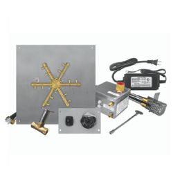 Firegear Pro Series 25” Square Flat Brass Burner – Electronic