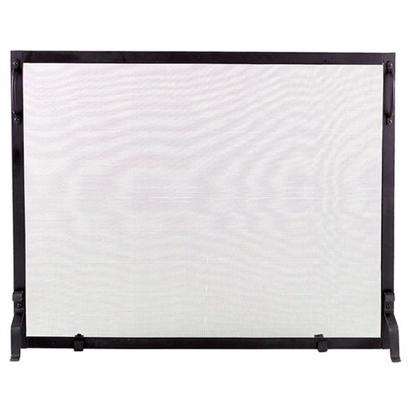 Framed Black Wrought Iron Single Panel Screen - 44" x 34"