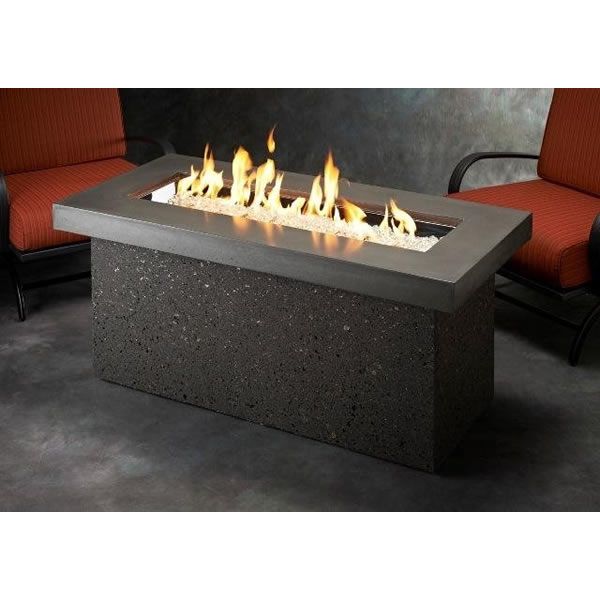 Key Largo Black Linear Gas Fire Pit – Supercast Top image number 0