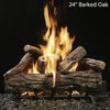 Kingsman Reversible Charred Split/Barked Oak Vented Log Set