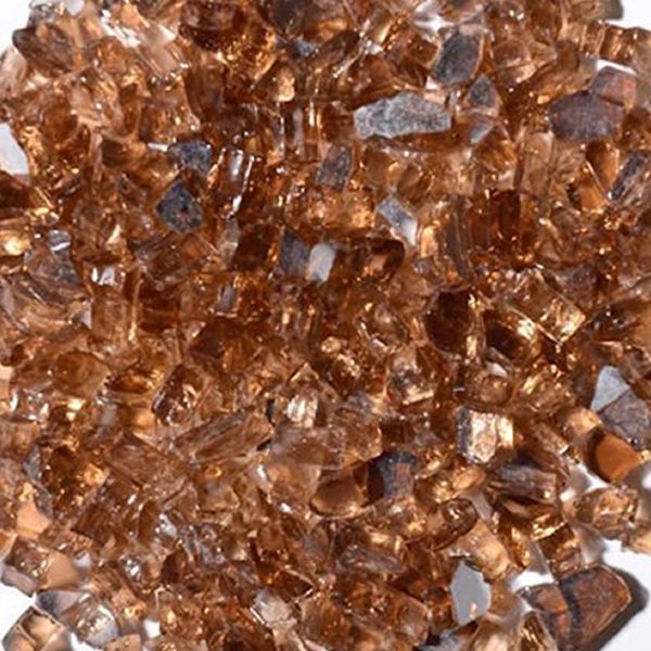 Krystal Fire 1/4" Reflective Copper Fire Glass - 10 lbs. image number 0