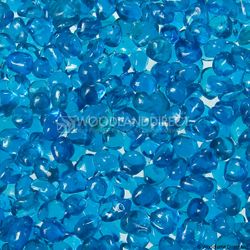 Krystal Fire - Smooth Fire Glass - 1/2" Aqua Blue