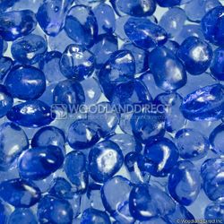 Krystal Fire - Smooth Fire Glass - 1/2" Blue Ice