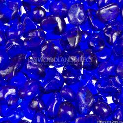 Krystal Fire - Smooth Fire Glass - 1/2" Royal Blue